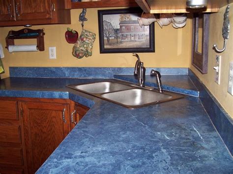 blue laminate countertops for kitchens.